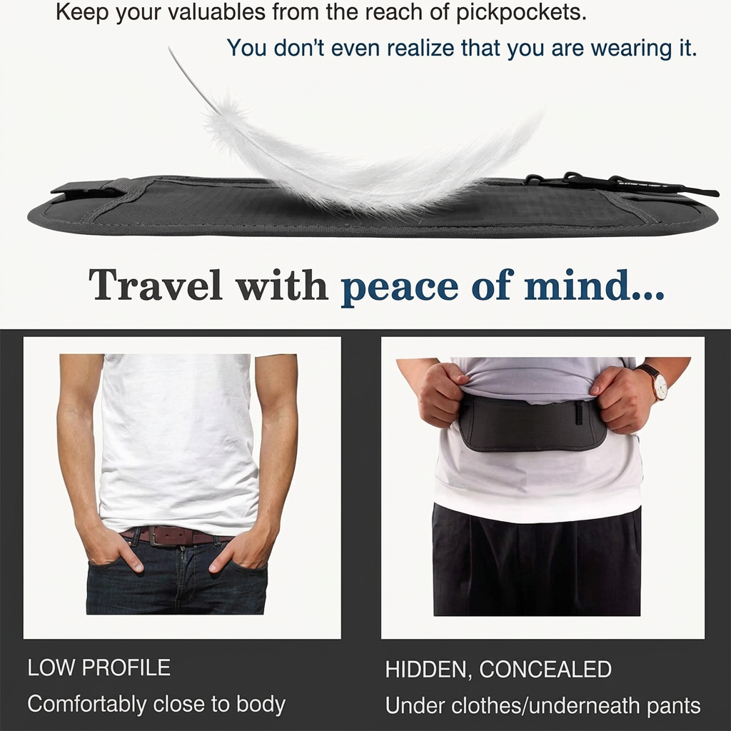 Running Waist Belt – Slim Hidden Travel