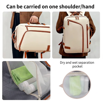 Lightweight Beige Backpack 21L – Unisex Casual Daypack