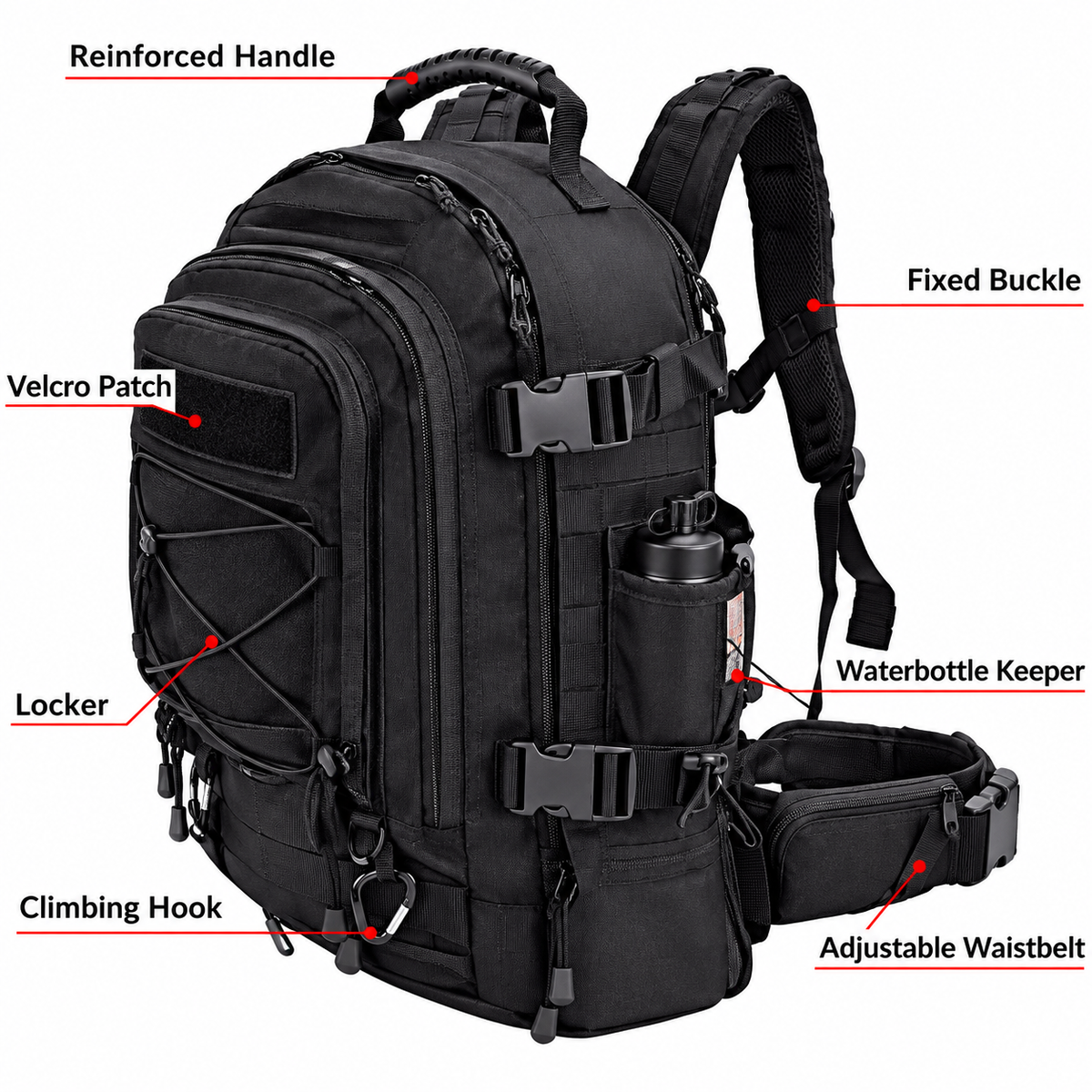 Expandable Backpack 40–65L –  Unisex