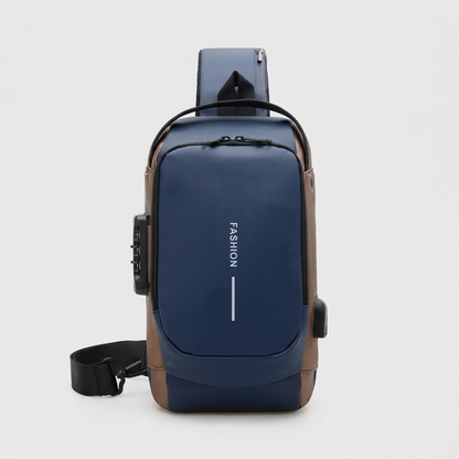 USB Charging Sling Bag Waterproof Crossbody Chest Bag