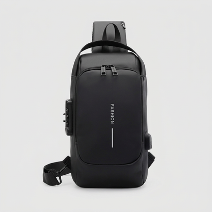 USB Charging Sling Bag Waterproof Crossbody Chest Bag