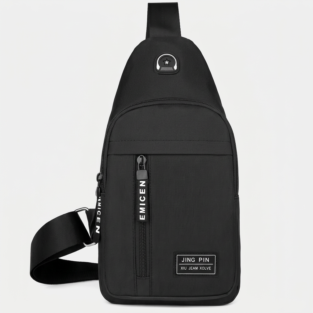 Sling Bag with Earphone Port Waterproof Stylish Crossbody Bag