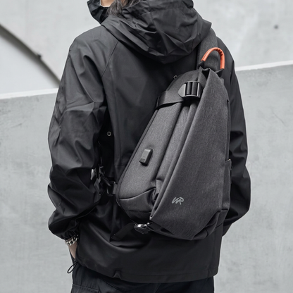 Large Multi-Pocket Sling Bag Waterproof Crossbody Backpack for Hiking, Cycling & Travel