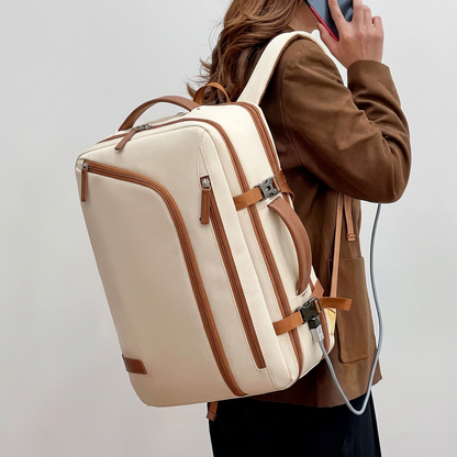 Lightweight Beige Backpack 21L – Unisex Casual Daypack