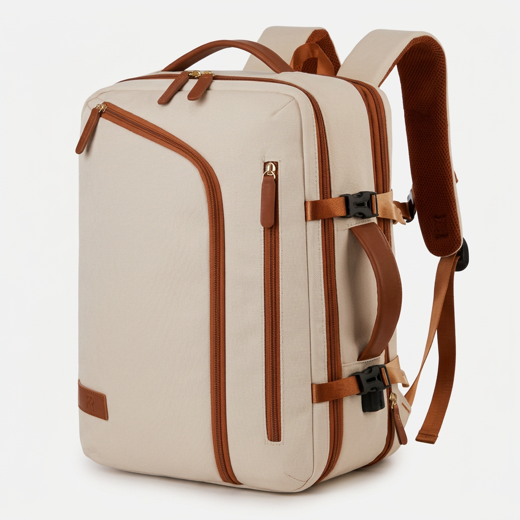 Lightweight Beige Backpack 21L – Unisex Casual Daypack