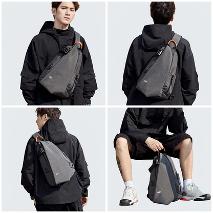 Large Multi-Pocket Sling Bag Waterproof Crossbody Backpack for Hiking, Cycling & Travel