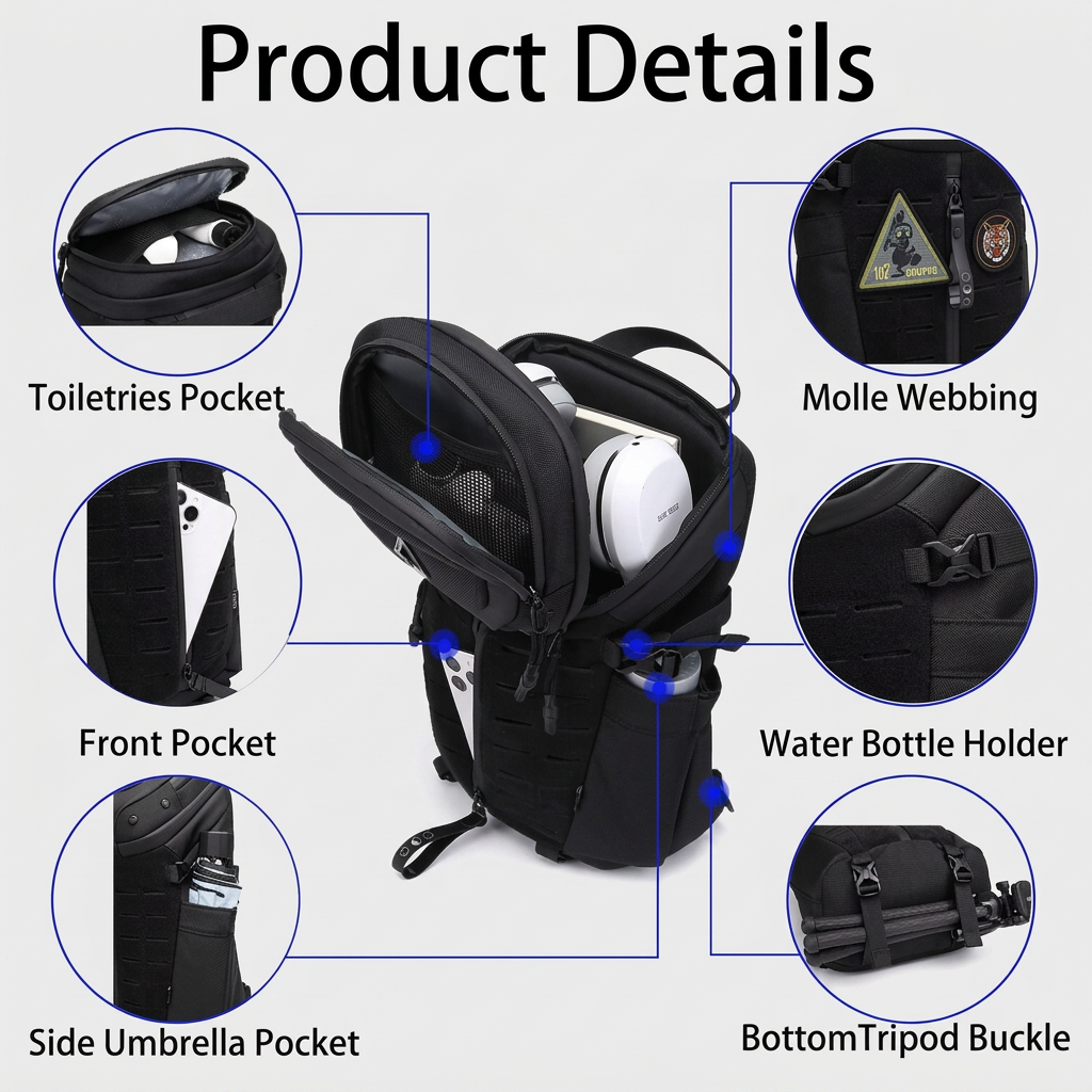 Tactical Sling Bag Waterproof USB Charging Crossbody