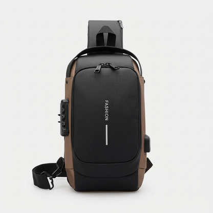 USB Charging Sling Bag Waterproof Crossbody Chest Bag