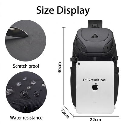 Tactical Sling Bag Waterproof USB Charging Crossbody